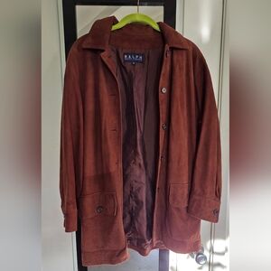 Ralph Lauren Men's Brown 100% Suede Jacket. Vintage